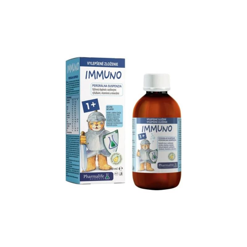 PHARMALIFE Immuno 1+ perorálna suspenzia hrušková príchuť 200 ml