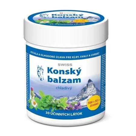SWISS Konský balzam chladivý 500 + 50 ml ZADARMO