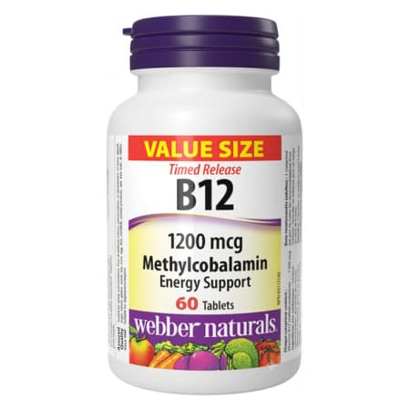 WEBBER NATURALS Vitamín B12 1200 mcg 60 tabliet