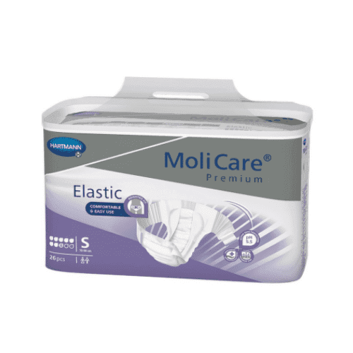 MOLICARE Premium elastic 8 kvapiek S plienkové nohavičky zalepovacie 26 ks 1