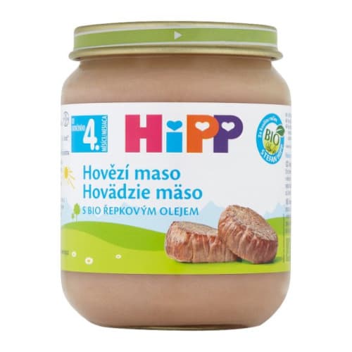 HiPP Príkrm BIO hovädzie mäso pyré 125 g 1