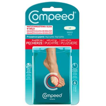 COMPEED Náplasť na pľuzgiere na nohách malá 6 ks