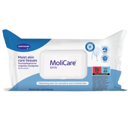 MOLICARE Skin vlhké ošetrovacie utierky 50 kusov