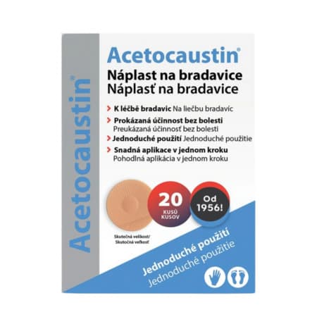 ACETOCAUSTIN Náplasť na bradavice 20 ks