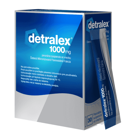 DETRALEX 1000 mg perorálna suspenzia 30 vreciek 1