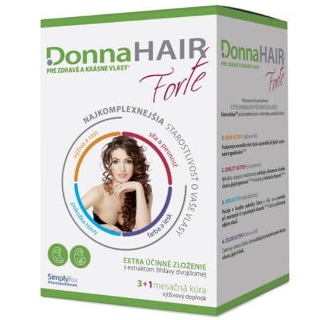 DONNAHAIR Forte 4 mesačná kúra 90 + 30 kapsúl ZADARMO