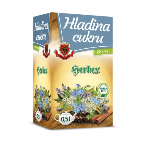 HERBEX Čaj hladina cukru 20 x 3g 1