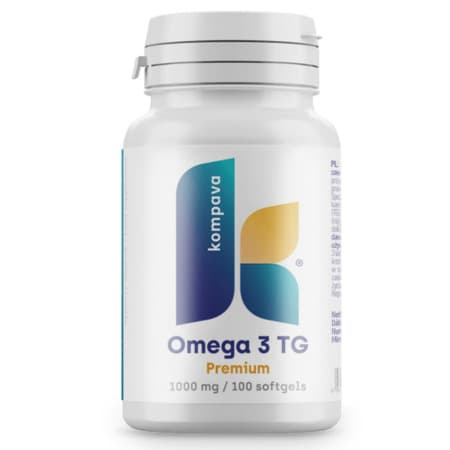KOMPAVA Omega 3 TG premium 1000 mg 100 ks 1