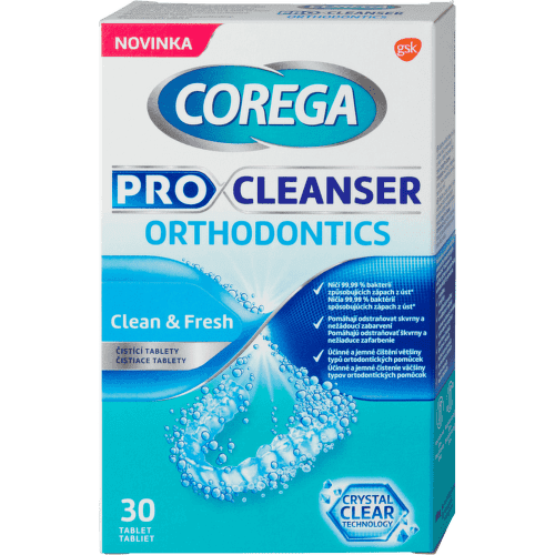COREGA Pro cleanser orthodontics čistiace tablety 30 ks