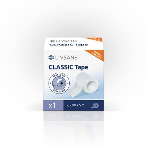 LIVSANE Fixačná páska classic 2,5cm x 5m cievka 1 ks 1