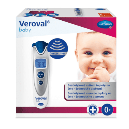 VEROVAL Baby bezdotykový infračervený teplomer strieborný 1 ks 1