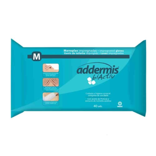 ADDERMIS BiActiv M vlhčené rukavice 40 kusov 1