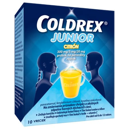 COLDREX Junior citrón vrecúška 10 ks 1