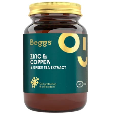BEGGS Zinc + copper + green tea 60 kapsúl 1