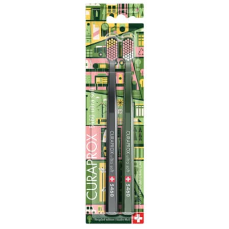CURAPROX CS 5460 Ultrasoft zelená edícia zubné kefky 1 x 2 ks