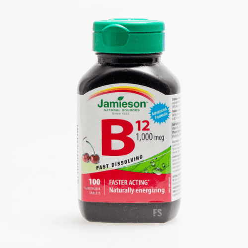 JAMIESON Vitamín B12 metylkobalamín 1000 µg čerešňa 100 tabliet 1