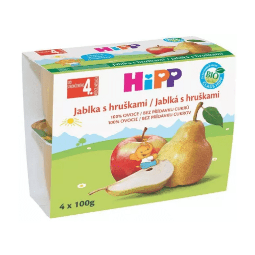 HIPP Bio 100% ovocie jablká s hruškami 400 g 1