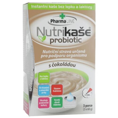 NUTRIKAŠA Probiotic - proteinová s čokoládou 3 x 60 g 1