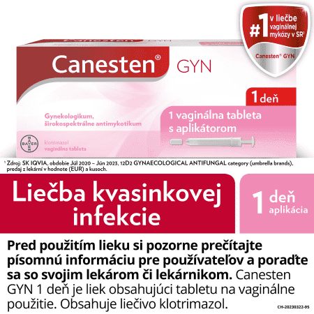 CANESTEN Gyn 1 deň 1 vaginálna tableta