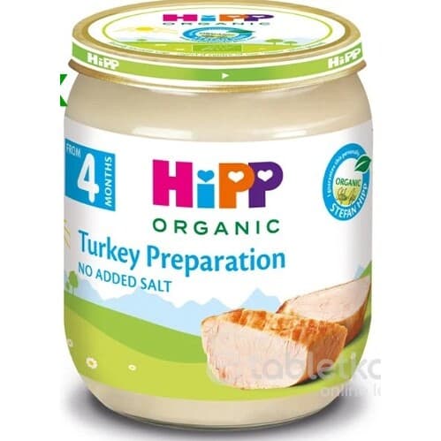 HiPP Príkrm BIO morčacie mäso pyré 125 g 1