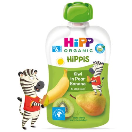 HiPP Bio 100% Ovocie hruška banán kiwi kapsička od ukonč. 5 mesiaca 100 g