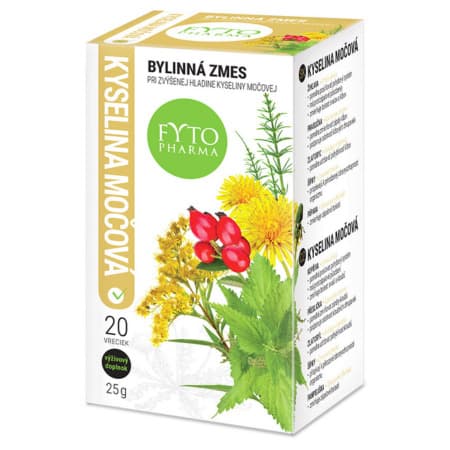 FYTO Bylinná zmes pri zvýšenej kyseline močovej 20 x 1,25 g 25 g 1