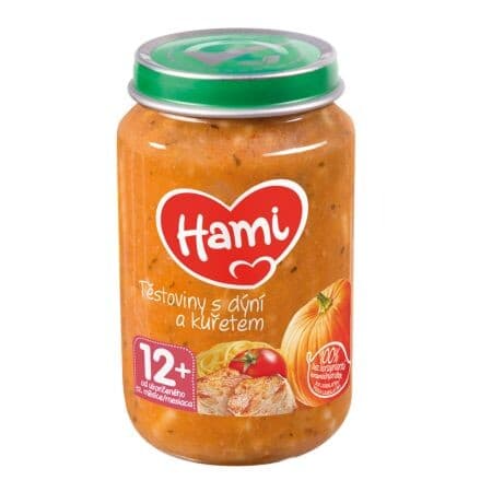 HAMI mäsovozeleninový príkrm Cestoviny s tekvicou a kuraťom 200 g