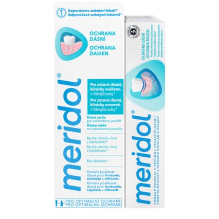 MERIDOL Sada ústnej hygiény ústna voda 400 ml + pasta 75 ml set 1