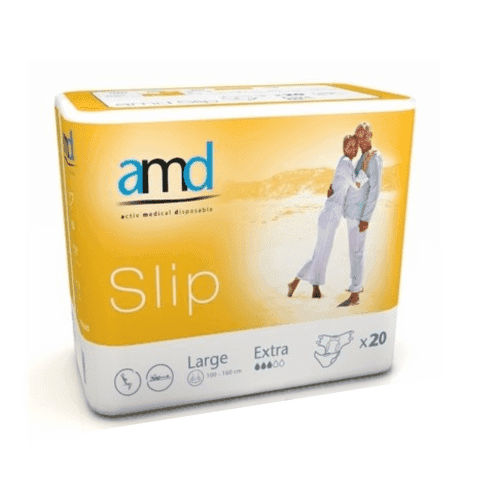 AMD Slip extra large inkontinenčné plienky obvod bokov 100-160 cm nasiakavosť 2500 ml 20 ks 1