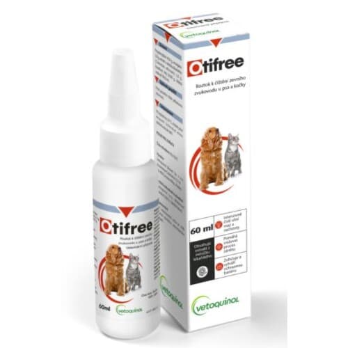 VETOQUINOL Otifree roztok na čistenie uší psov a mačiek 60 ml 1
