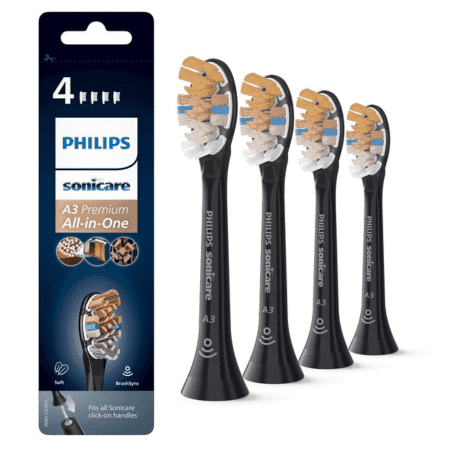 PHILIPS SONICARE A3 premium all-in-one náhradné hlavice HX9094/11 čierna 4 ks 1