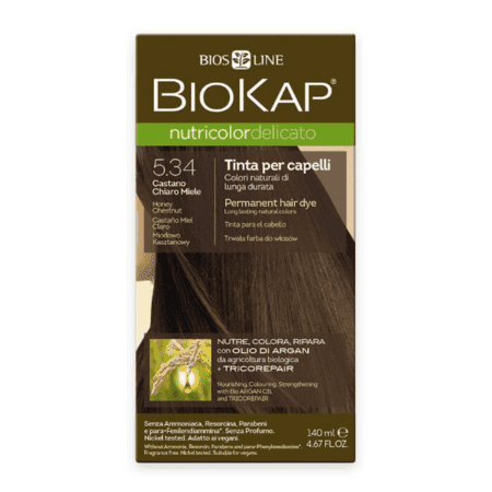 BIOKAP Nutricolor delicato farba na vlasy 5.34 medový gaštan 140 ml 1