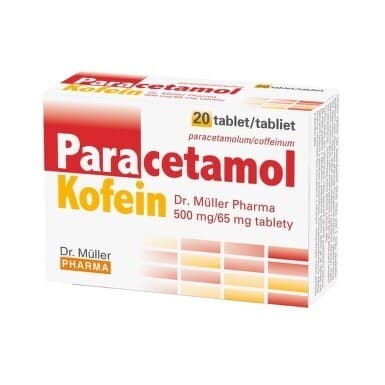 DR. MÜLLER PHARMA Paracetamol Kofein 500 mg/65 mg 20 tabliet 1