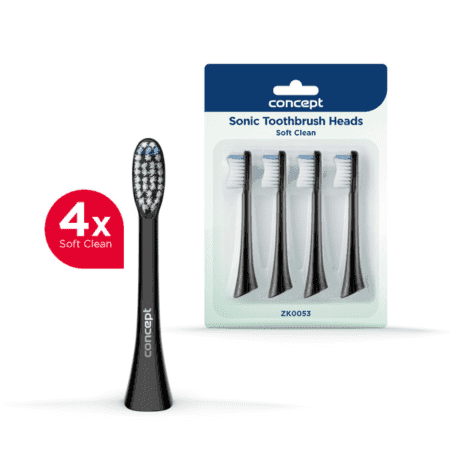 CONCEPT ZK0053 náhradné hlavice perfect smile soft clean čierna 4 ks 1
