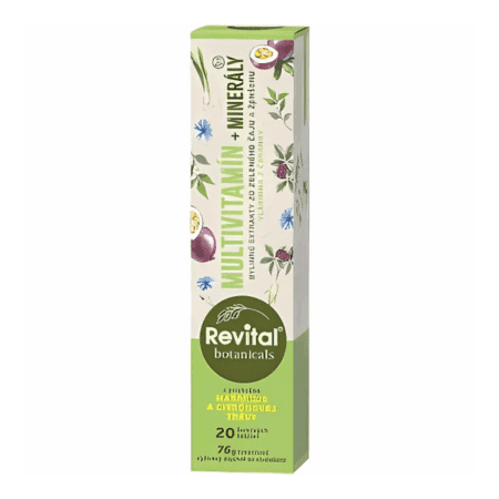 REVITAL Botanicals multivitamín + minerály marakuja a citrónová tráva 20 šumivých tabliet 1