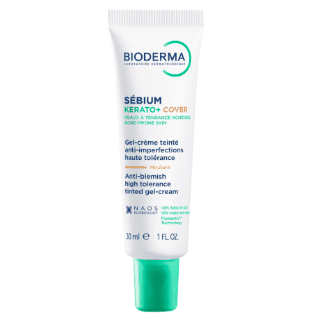 BIODERMA Sébium kerato+ cover gél krém tónovaný medium 30 ml