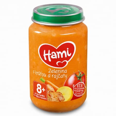 HAMI Príkrm zelenina s morkou a paradajkami od ukonč. 8+ mesiaca 200 g