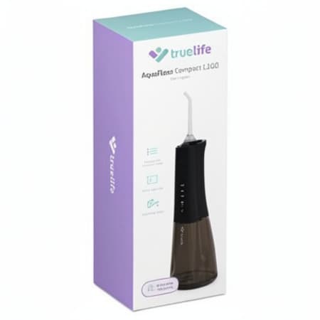 TRUELIFE Aquafloss compact L100 ústna sprcha nádržka 300 ml čierna 1 x 1 ks 1