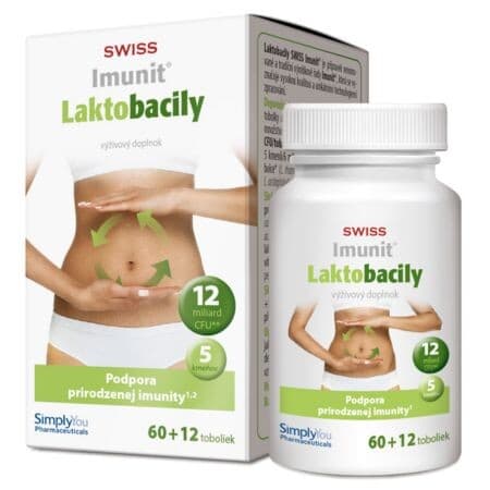 SWISS Imunit laktobacily 60 + 12 kapsúl ZADARMO 1