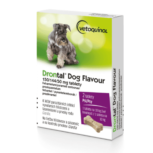 DRONTAL Dog flavour 150/144/50 mg tablety 2 tablety 1