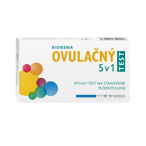 BIOGEMA Ovulačný test 5v1 rýchly test na stanovenie plodných dní samodiagnostický 5 ks 1
