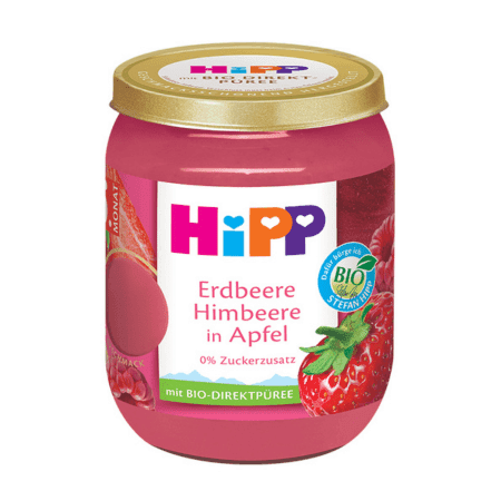 HIPP Príkrm bio jablko jahody maliny 160 g 1