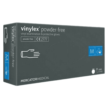 MERCATOR Vinylové rukavice transparentné nesterilné nepudrované M 100 ks 1