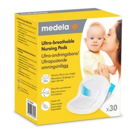 MEDELA Vložky do podprsenky ultra priedušné jednorazové 30 ks