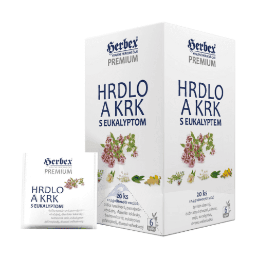 HERBEX Premium hrdlo a krk s eukalyptom 20 x 1,5 g 1