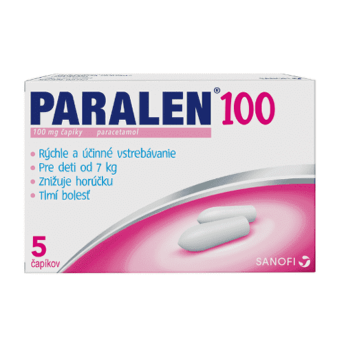 PARALEN 100 mg 5 čapíkov 1