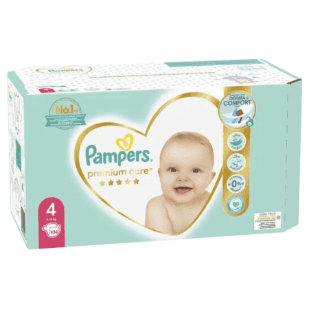 PAMPERS Premium care 4 mega box 9-14 kg 104 ks 1