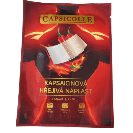 CAPSICOLLE Kapsaicínová hrejivá náplasť 7 x 10 cm 1 kus 1