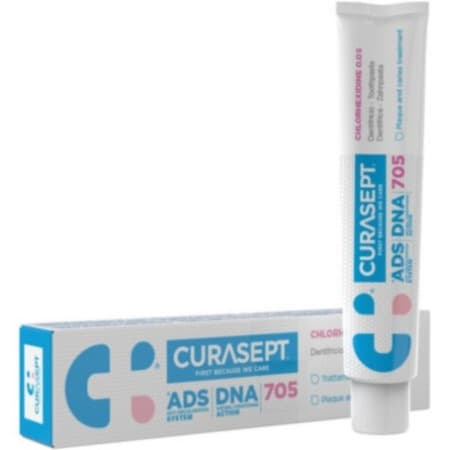 CURASEPT ADS DNA 705 zubná pasta s chlórhexidínom 0,05% 75 ml