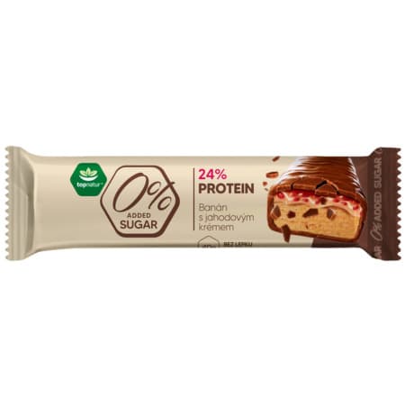 TOPNATUR Proteínová tyčinka banán s jahodovým krémom 40 g